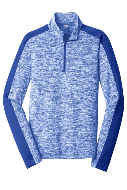 Sport-Tek PosiCharge Electric Heather Colorblock 1/4-Zip Pullover